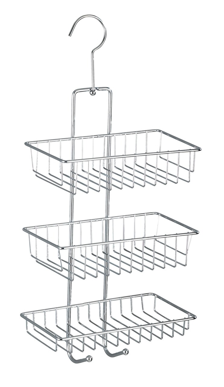 Etajera suspendabila pentru baie, Wenko, Caddy Nivala, 22 x 50 x 13.5 cm, inox - imagine 5